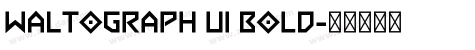 Waltograph UI Bold字体转换
